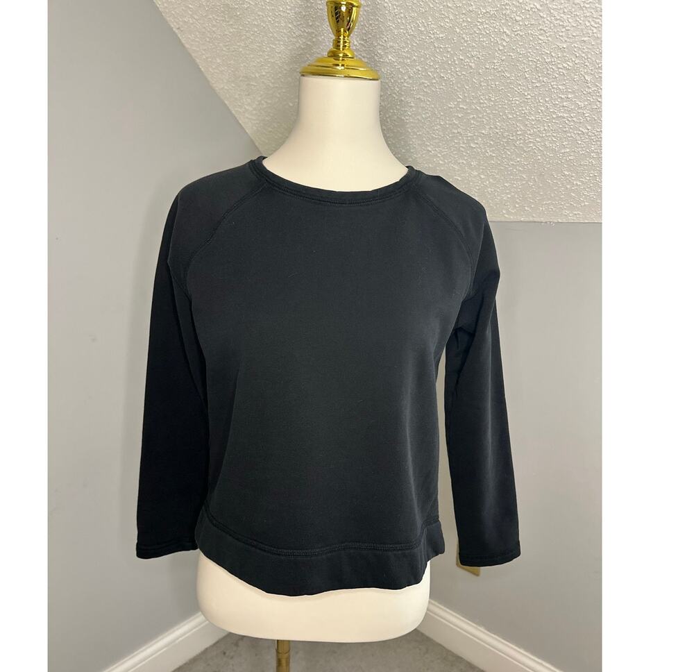 VGUC Eileen Fisher XS Black Crewneck Organic Cotton READ